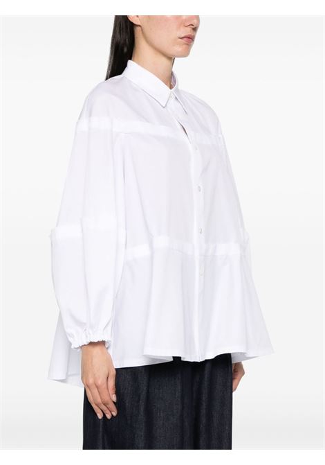 Camicia con orlo a taglio vivo in bianco - donna COMME DES GARCONS COMME DES GARCONS | RMB0182